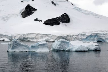 Antarktika - Antarktika Yarımadası - Palmer Takımadası 'nda gezinti. Neumayer Kanalı. Küresel ısınma - Peri masalı manzarası