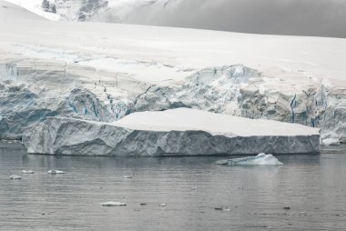 Antarktika - Antarktika Yarımadası - Palmer Takımadası 'nda gezinti. Neumayer Kanalı. Küresel ısınma - Peri masalı manzarası