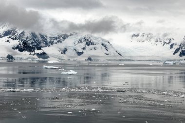 Antarktika - Antarktika Yarımadası - Palmer Takımadası 'nda gezinti. Neumayer Kanalı. Küresel ısınma - Peri masalı manzarası