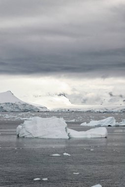 Antarktika - Antarktika Yarımadası - Palmer Takımadası 'nda gezinti. Neumayer Kanalı. Küresel ısınma - Peri masalı manzarası