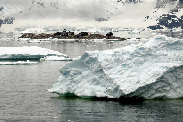 Antarctica Antarctisch Schiereiland Klimaatverandering Opwarming Van Aarde Stukken Drijvend Ijs — Stockfoto