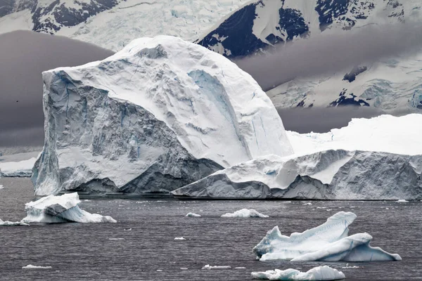 Antártida Península Antártica Cambio Climático Calentamiento Global Trozos Hielo Flotante —  Fotos de Stock