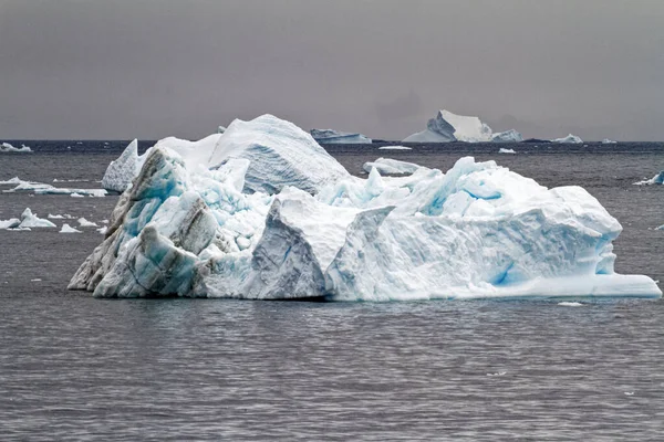 Antarktisz Antarktisz Félsziget Éghajlatváltozás Globális Felmelegedés Lebegő Jégdarabok — Stock Fotó