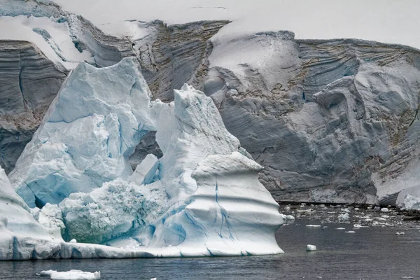 Antartide Penisola Antartica Cambiamento Climatico Riscaldamento Globale Pezzi Ghiaccio Galleggiante — Foto Stock