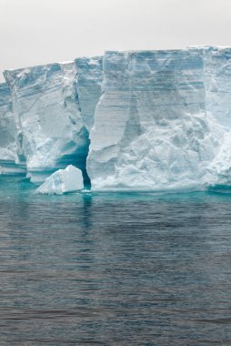 Antarktika, Antarktika Yarımadası, Palmer Takımadası, Neumayer Kanalı - Küresel ısınma - Peri masalı manzarası - Bransfield Boğazı 'ndaki Tabular Buzdağı