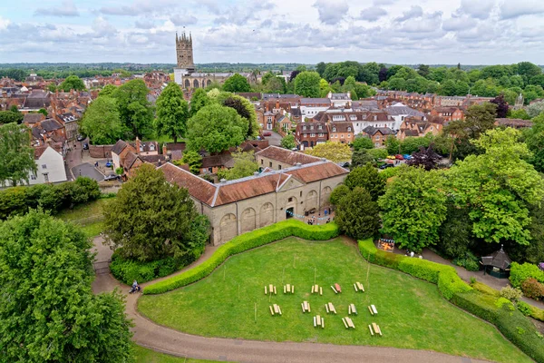 Widok Zamku Warwick Widok Miasto Warwick Anglia Zjednoczone Królestwo Maja — Zdjęcie stockowe