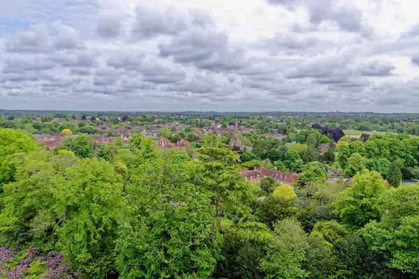 Widok Zamku Warwick Widok Miasto Warwick Anglia Zjednoczone Królestwo Maja — Zdjęcie stockowe
