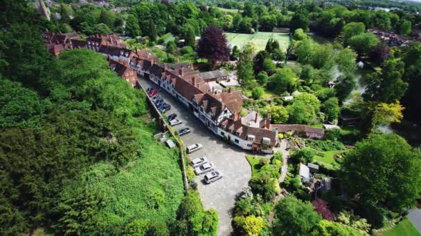 Blick Vom Warwick Castle Über Die Stadt Warwick England Großbritannien — Stockvideo