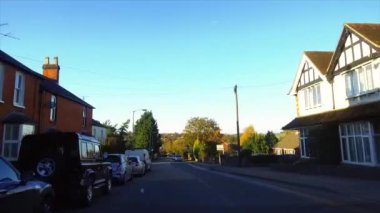 Marlborough 'da ve İngiltere Wiltshire' da Büyük Bedwyn 'de araba sürmek, Birleşik Krallık - 21 Ekim 2018