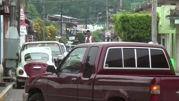 Ιππασία Αλόγου Δρόμο Στην Tapachula Μεξικό Πολιτεία Της Chiapasis Σεπτεμβρίου — Αρχείο Βίντεο