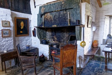 United Kingdom, South West England, Cornwall, Tintagel - Inside The medieval hall-house of 14th century - The Old Post Office. 12th of August, 2022