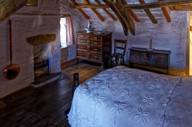 United Kingdom, South West England, Cornwall, Tintagel - Inside The medieval hall-house of 14th century - The Old Post Office. 12th of August, 2022