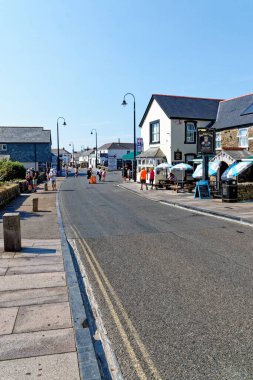 Street view - Beautiful scenic village of Tintagel - United Kingdom, South West England, Cornwall. 12th of August 2022