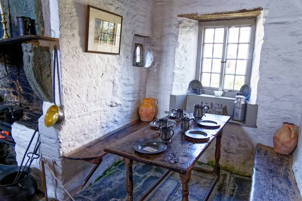 United Kingdom, South West England, Cornwall, Tintagel - Inside The medieval hall-house of 14th century - The Old Post Office. 12th of August, 2022