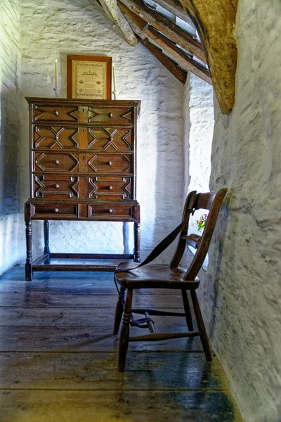 United Kingdom, South West England, Cornwall, Tintagel - Inside The medieval hall-house of 14th century - The Old Post Office. 12th of August, 2022