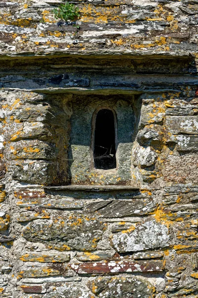 Old Window Closeup Beautiful Scenic Village Tintagel Cornwall England — Stockfoto