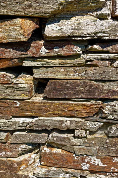 Background Dry Stone Wall Built Cornwall United Kingdom Beautiful Scenic — Zdjęcie stockowe