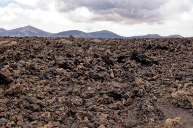 Timanfaya Ulusal Parkı, Lanzarote, Kanarya Adaları, İspanya - 20 Eylül 2022