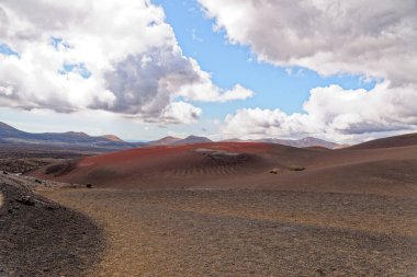 Timanfaya Ulusal Parkı, Lanzarote, Kanarya Adaları, İspanya - 20 Eylül 2022