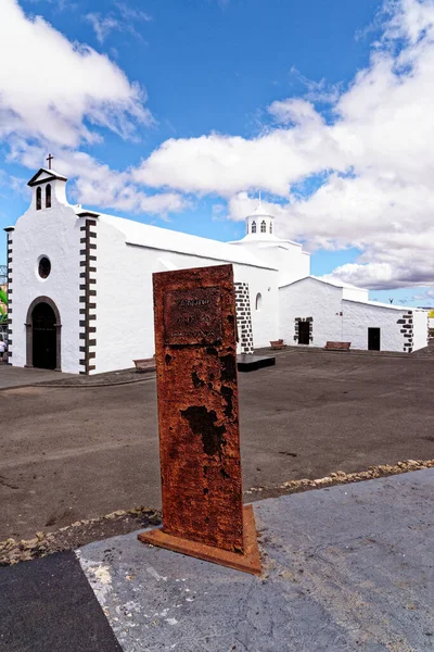 가톨릭 Ermita Los Dolores Mancha Blanca Lanzarote 돌로레스 후원자 성자의 — 스톡 사진