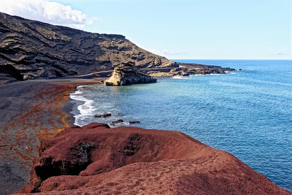 Ατλάντικ Άποψη Του Charco Los Clicos Στην Playa Golfo Στο — Φωτογραφία Αρχείου