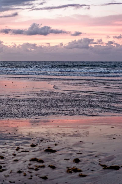 Pôr Sol Famara Beach Lanzarote Ilhas Canárias Caleta Famara Famara — Fotografia de Stock