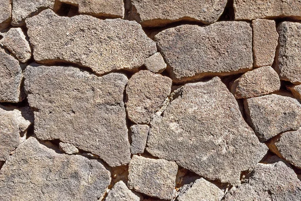 Vulkanikus Kőből Készült Kőfal Lanzarote Ban Közelkép Száraz Fal Készült — Stock Fotó