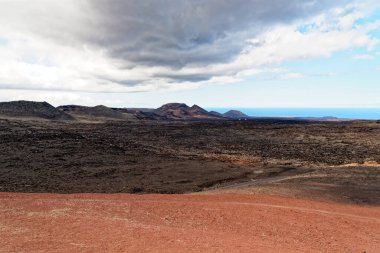 Timanfaya Ulusal Parkı, Lanzarote, Kanarya Adaları, İspanya - 20 Eylül 2022
