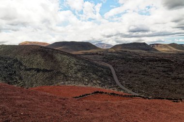 Timanfaya Ulusal Parkı, Lanzarote, Kanarya Adaları, İspanya - 20 Eylül 2022
