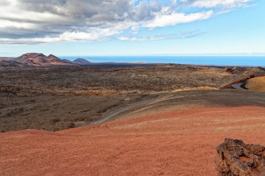 Timanfaya Ulusal Parkı, Lanzarote, Kanarya Adaları, İspanya - 20 Eylül 2022
