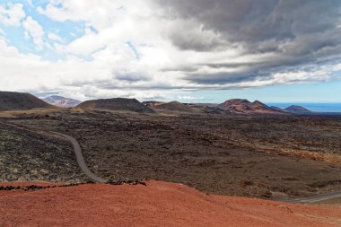 Timanfaya Ulusal Parkı Lanzarote, Kanarya Adaları, İspanya - 20 Eylül 2022