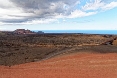 Timanfaya Ulusal Parkı Lanzarote, Kanarya Adaları, İspanya - 20 Eylül 2022