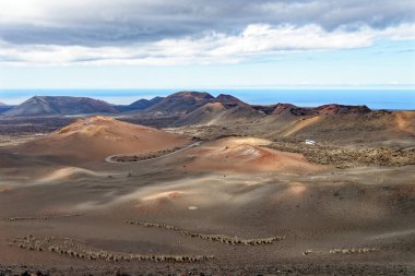 Timanfaya Ulusal Parkı Lanzarote, Kanarya Adaları, İspanya - 20 Eylül 2022
