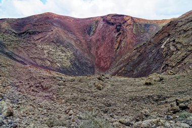 Timanfaya Ulusal Parkı, Lanzarote, Kanarya Adaları, İspanya - 20 Eylül 2022