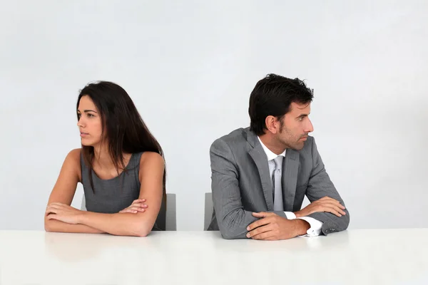 Business partners being upset at each other — Stock Photo, Image