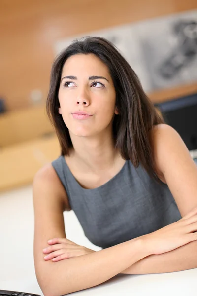 Portrait of office-worker with thoughtful look — Stock Photo, Image