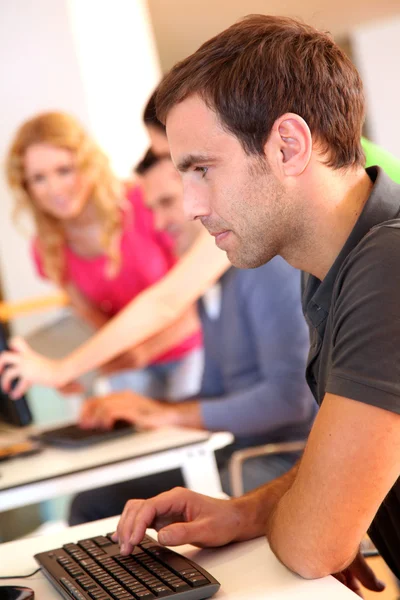 Portrait of young adult attending training class — Stock Photo, Image