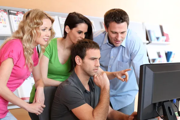 Group of young attending training course — Stock Photo, Image