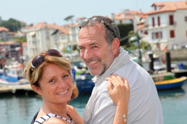 tatil çift üst düzey portre