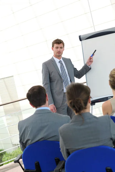 Gruppe von Teilnehmern an Geschäftspräsentation — Stockfoto