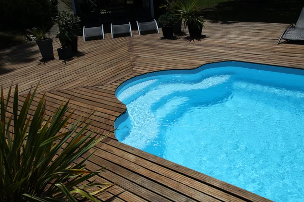 Closeup of private swimming pool — Stock Image Closeup of private swimming pool Stock Picture
