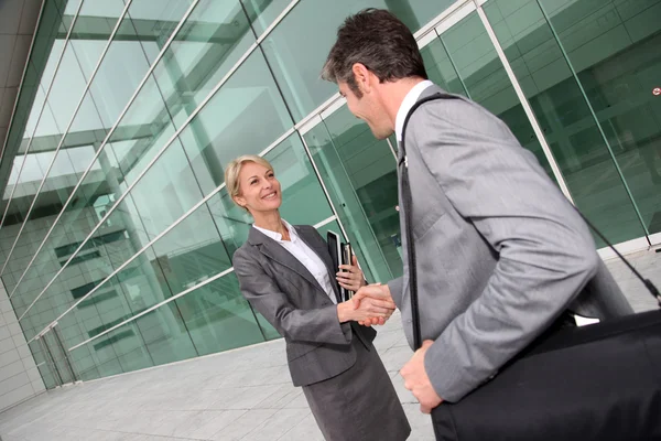 Business shaking hands after meeting Stock Picture