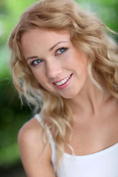 Portrait of attractive blond woman — Stock Photo, Image