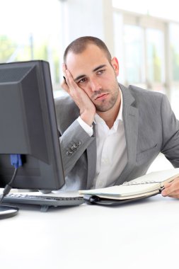 Office bitkin işadamı portresi