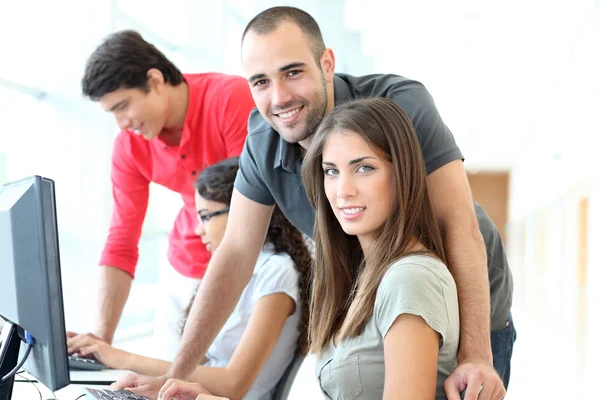 Group of young in training course — Stock Photo, Image