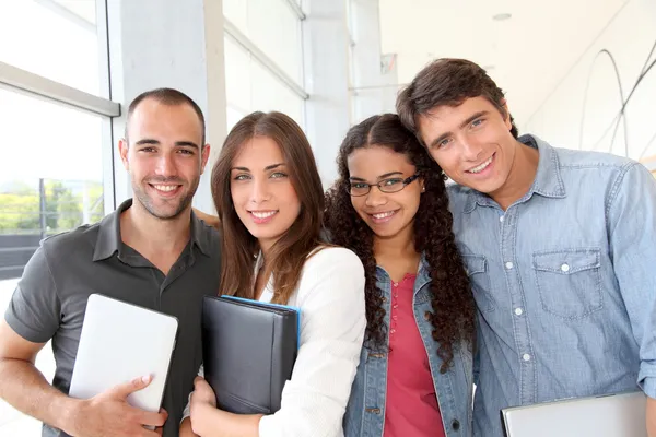 Portrait of cheeful college students — Stock Photo, Image