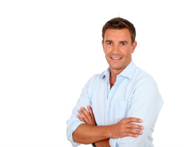 yakışıklı gülümseyen adam portresi