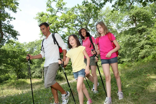 Family on a hiking day — Stock Photo, Image