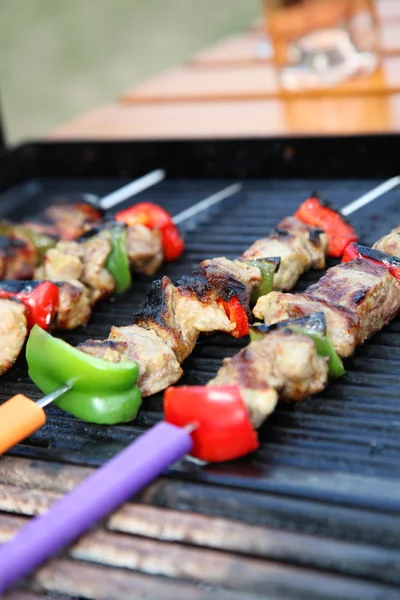 Zbliżenie na kebab z grilla — Zdjęcie stockowe
