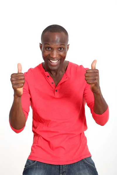 Hombre negro guapo con actitud alegre — Foto de Stock